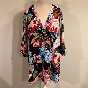 Show me your mumu black floral button up